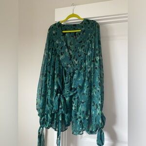 ASOS Design Green Print Top